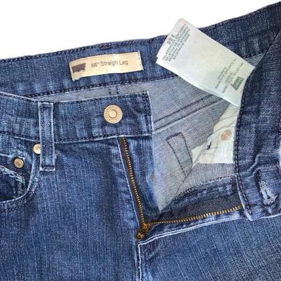 Levi’s 505 Straight Leg Special Detail Size 8 Blue Jeans - Picture 5 of 10